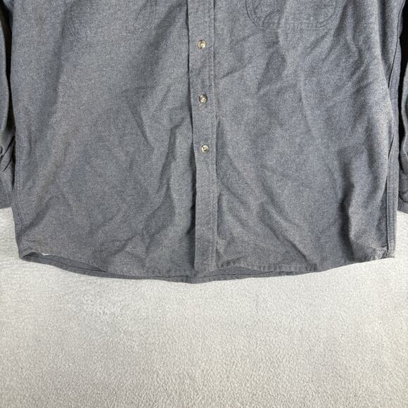 Five Brother Chamois Shirt Mens 2XLT Tall Gray Flannel Shacket Front Pockets - Picture 4 of 13